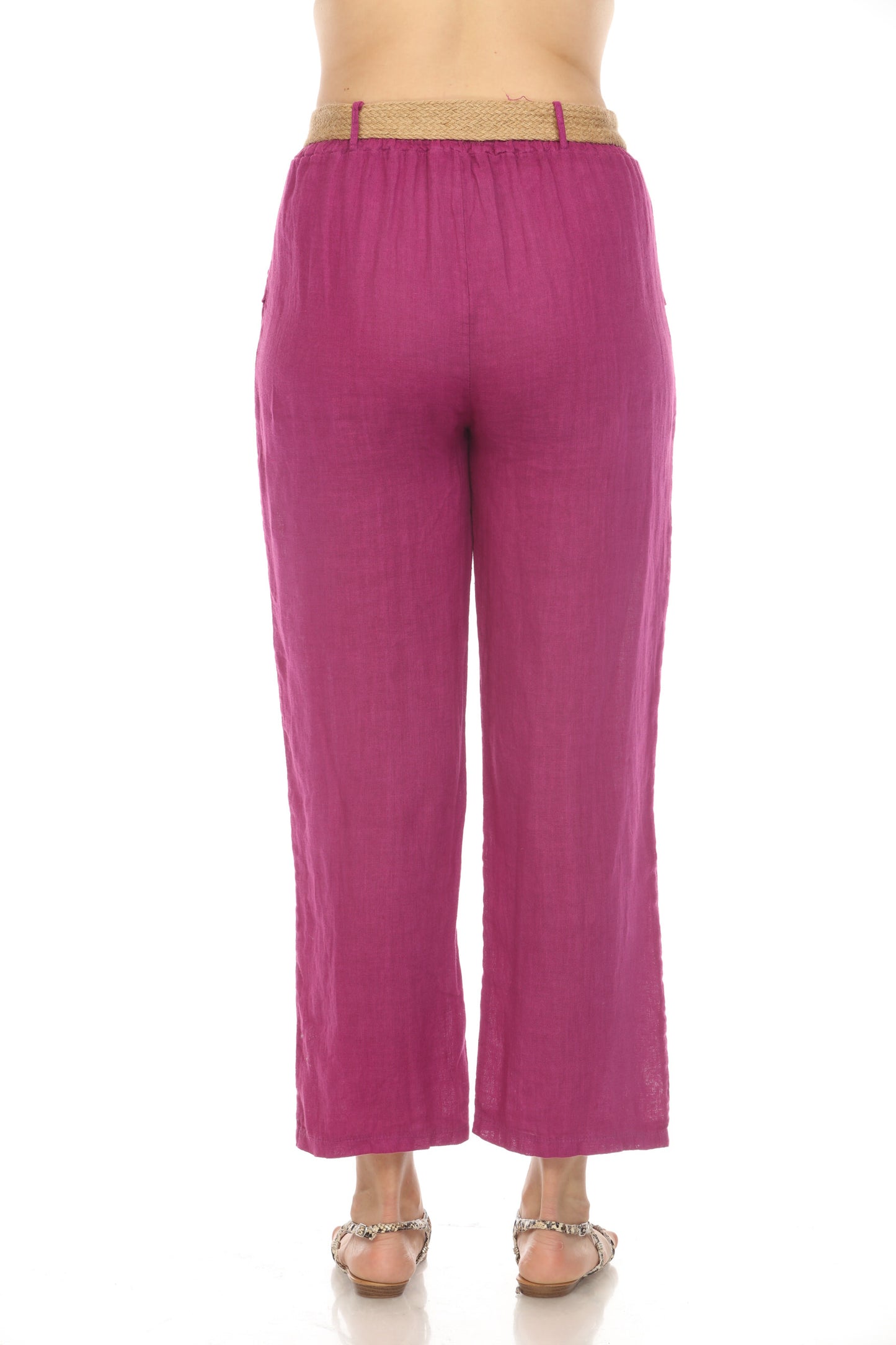 Grape Pant with Bamboo belt and Pockets