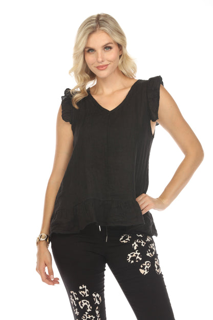 Black Cheetah Detail stretchable pant with Pockets