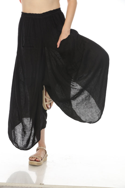 Black  Boho designer Pockets Pant