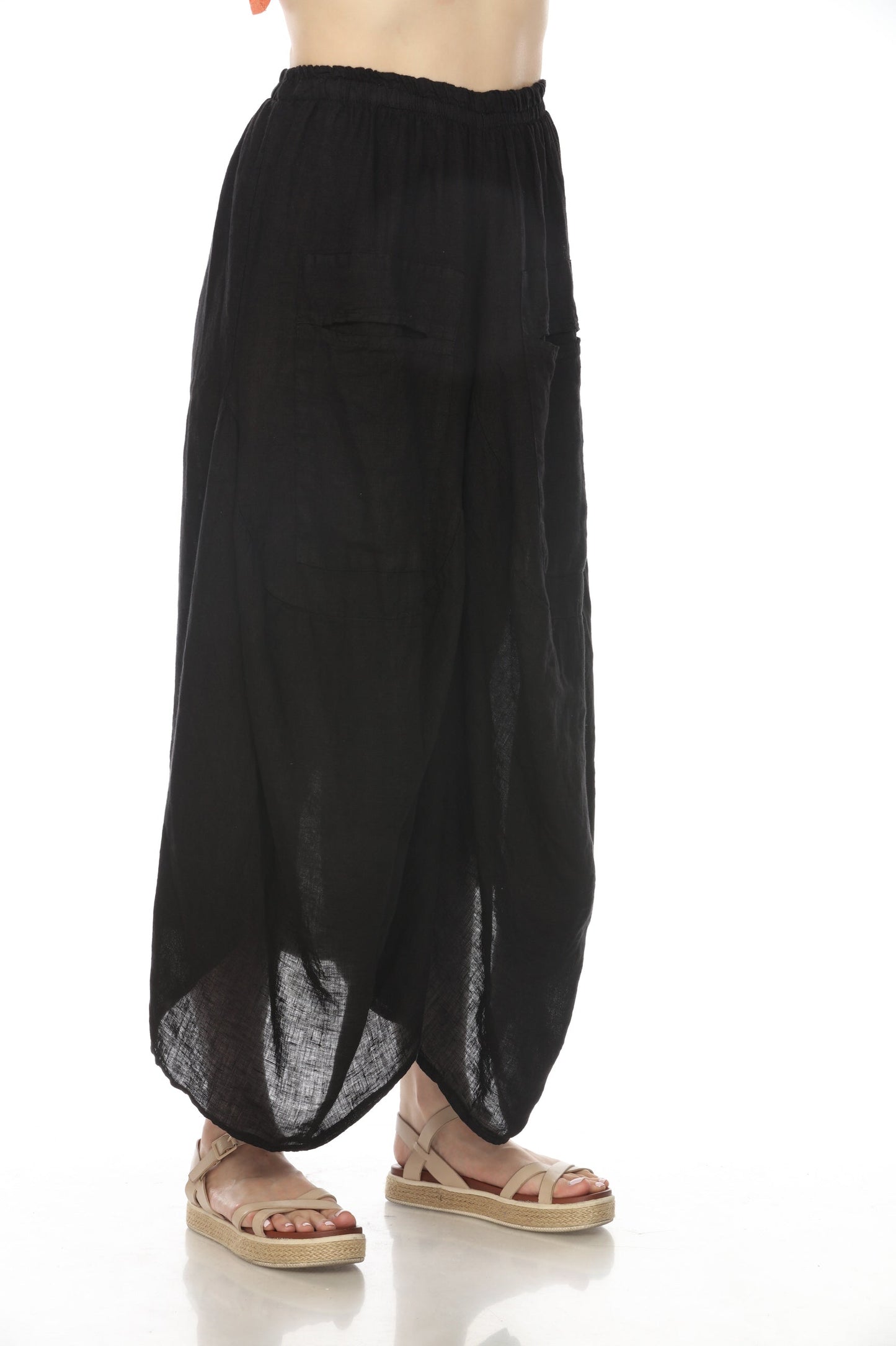 Black  Boho designer Pockets Pant