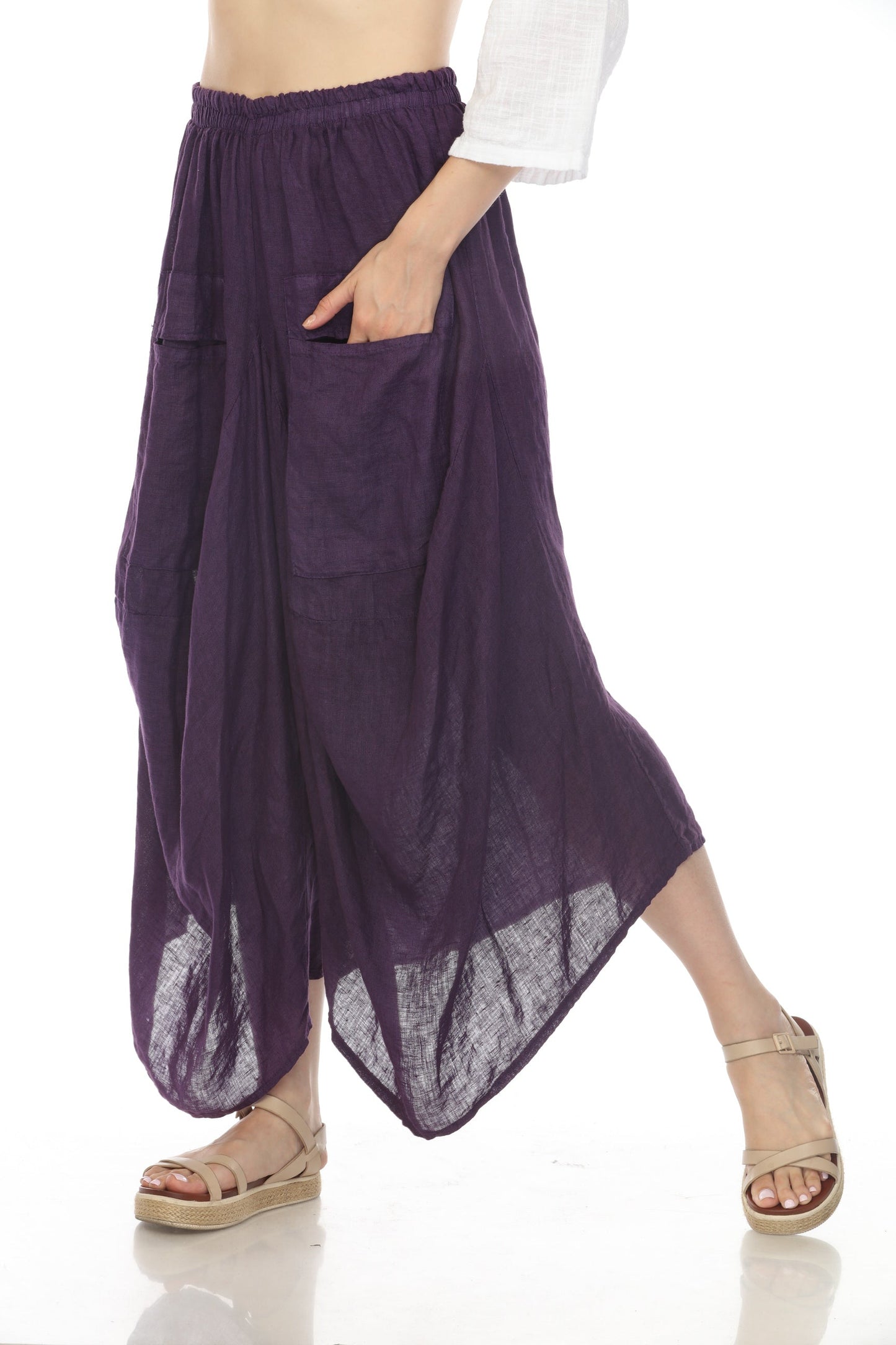 Purple  Boho designer Pockets Pant