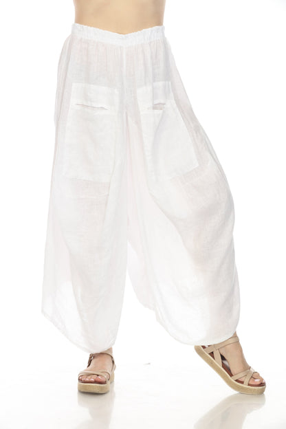 White Boho designer Pockets Pant