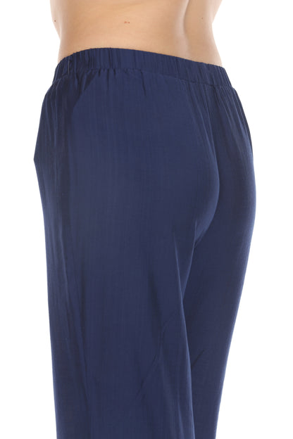 Navy Elastic Pant Tie Bottom