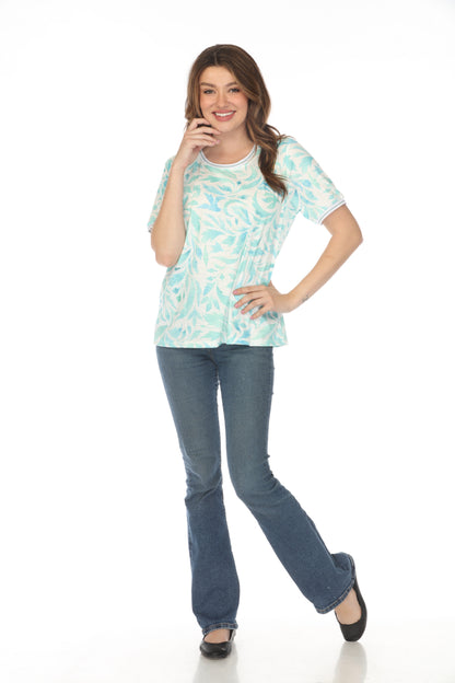 Mint Green Cerulean Leafy Charm Top