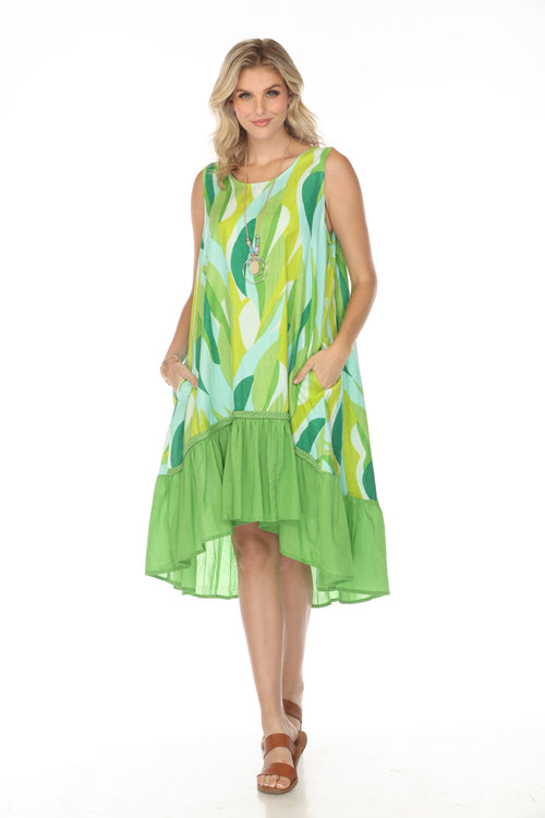 A Line 100% Cotton Pockets Dress