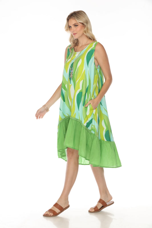 A Line 100% Cotton Pockets Dress