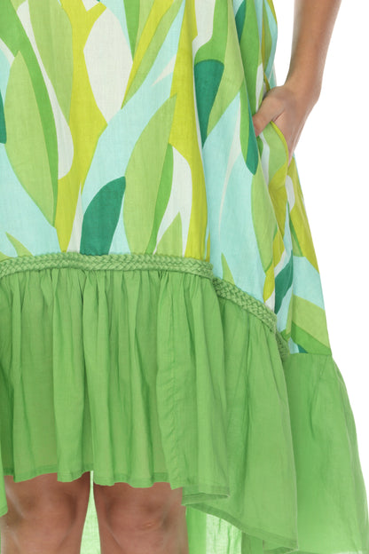 A Line 100% Cotton Pockets Dress