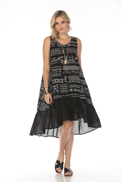 Black & White Block Print Pockets Dress