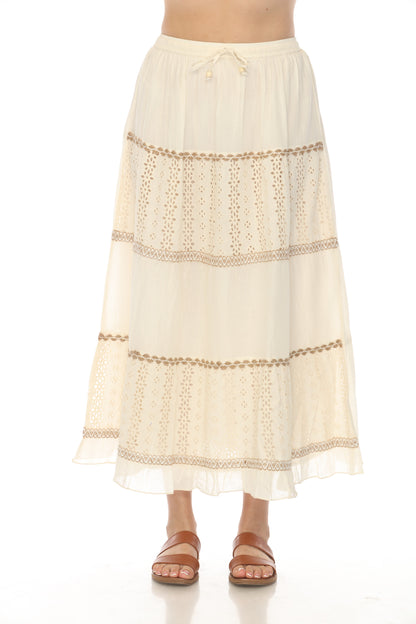 Taupe Knitted 100% Cotton Skirt