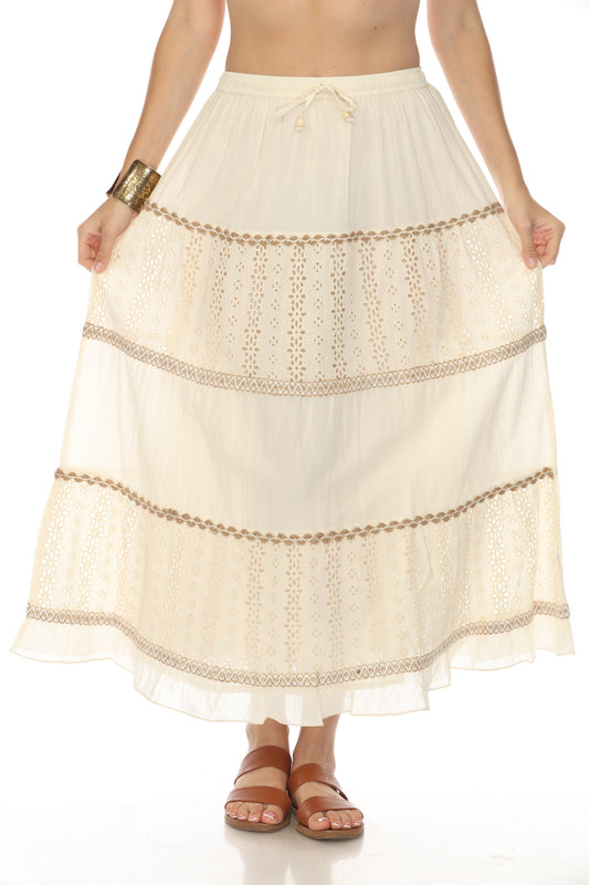 Taupe Knitted 100% Cotton Skirt