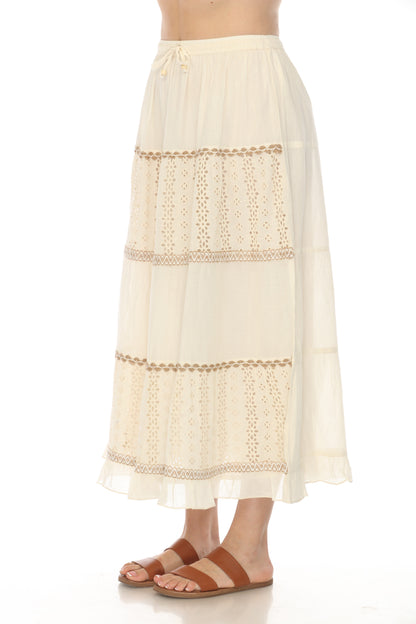 Taupe Knitted 100% Cotton Skirt