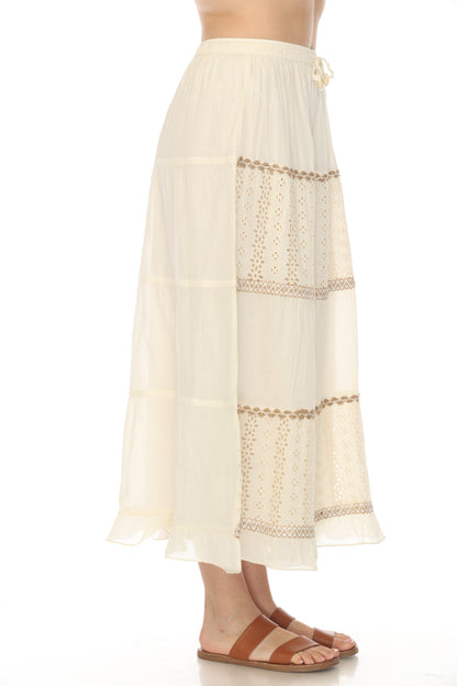 Taupe Knitted 100% Cotton Skirt