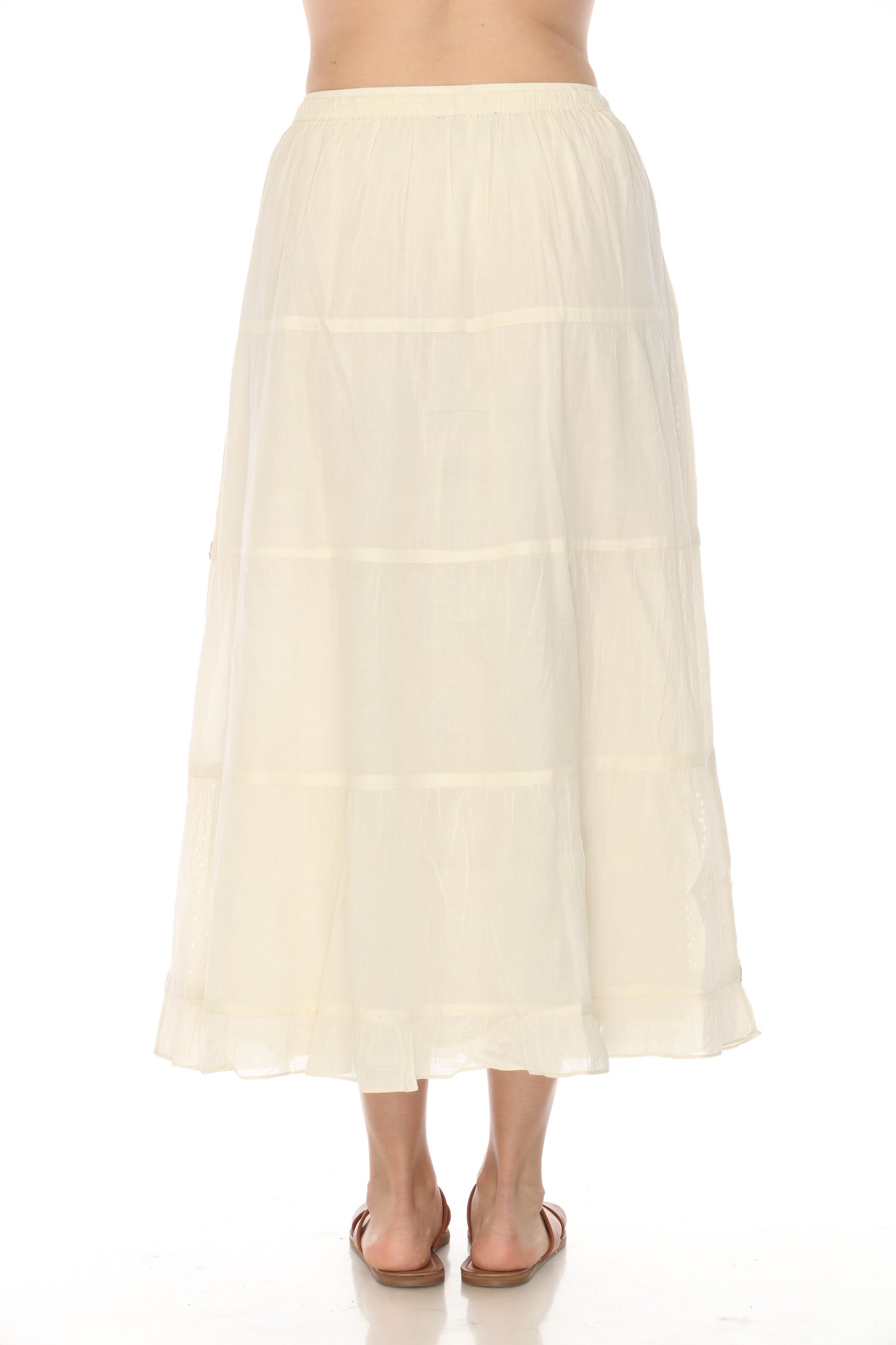 Taupe Knitted 100% Cotton Skirt