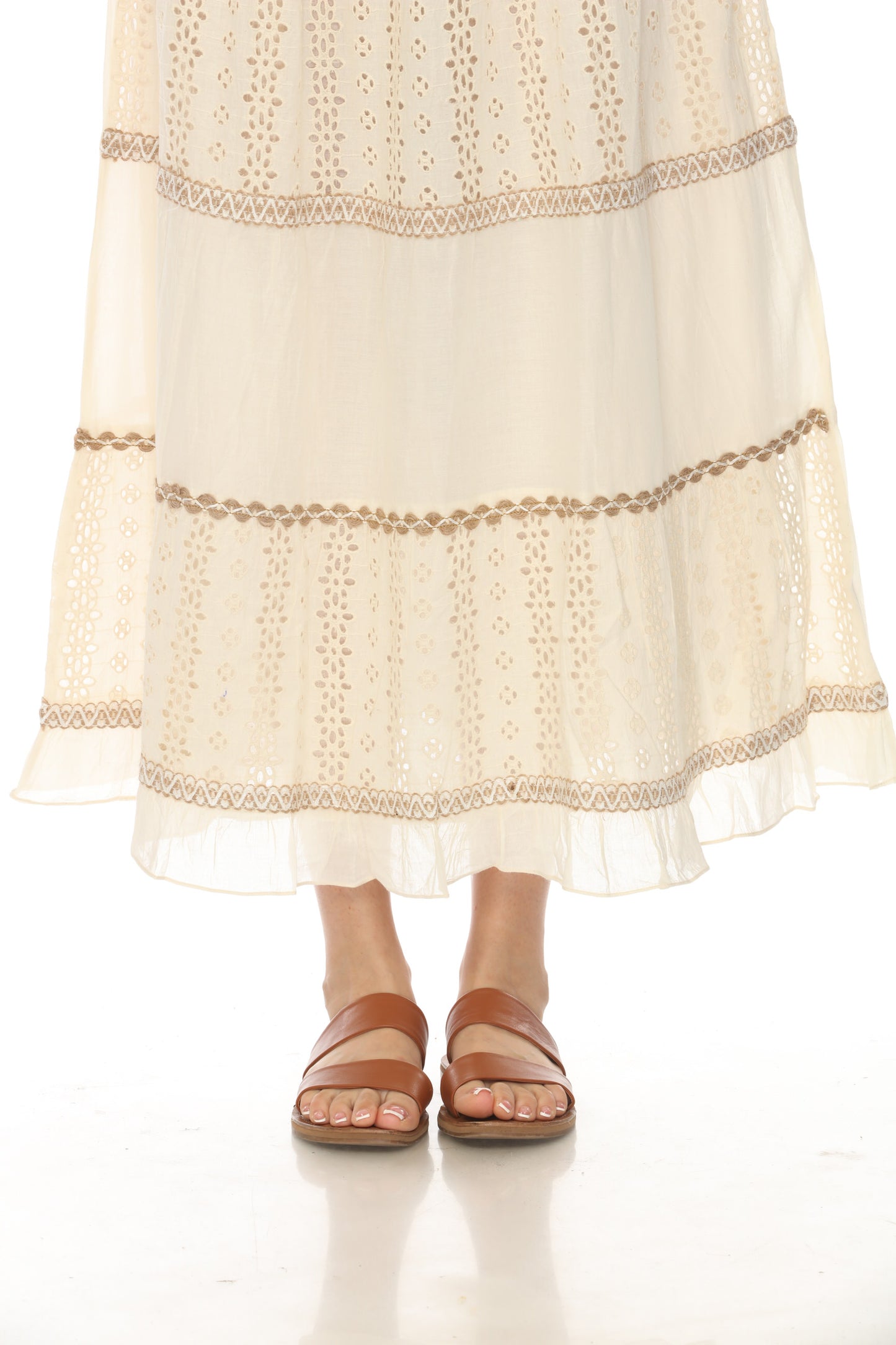 Taupe Knitted 100% Cotton Skirt