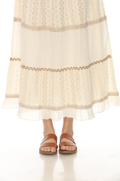Taupe Knitted 100% Cotton Skirt