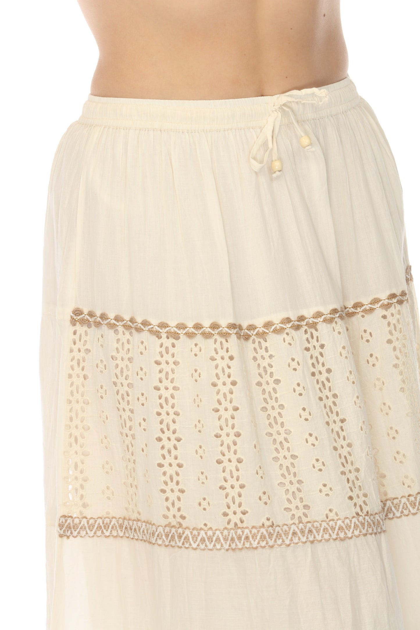 Taupe Knitted 100% Cotton Skirt