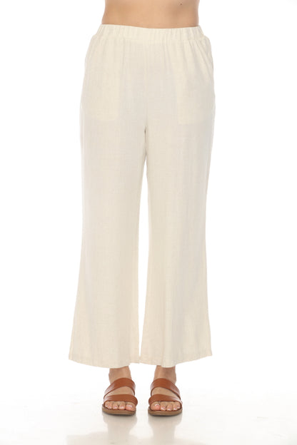 Natural Elastic Pant With Pockets