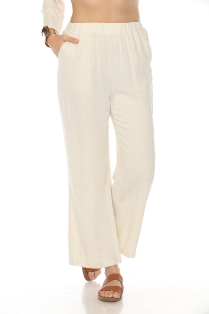 Natural Elastic Pant With Pockets