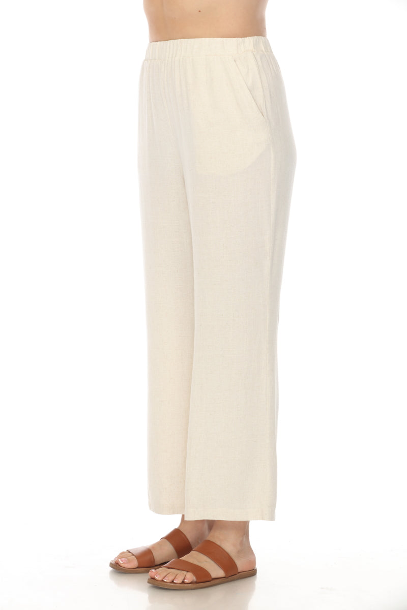 Natural Elastic Pant With Pockets