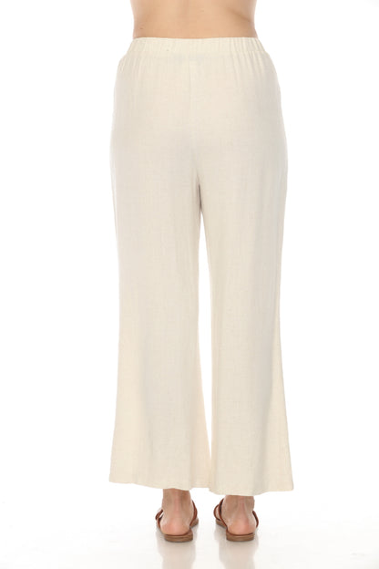 Natural Elastic Pant With Pockets