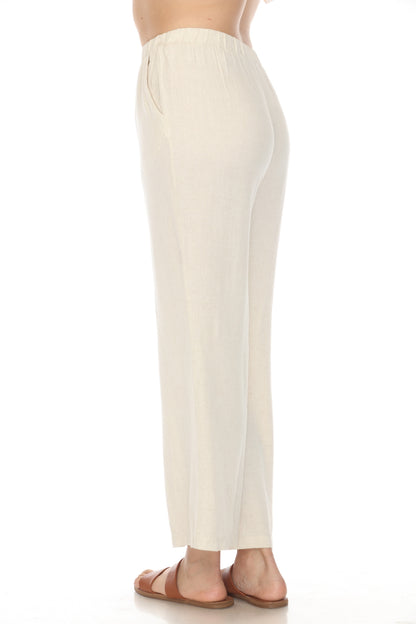 Natural Elastic Pant With Pockets
