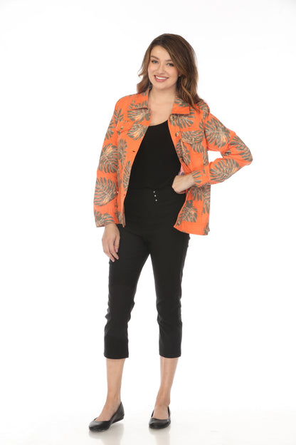 Orange Leaf 100% Cotton Jacket