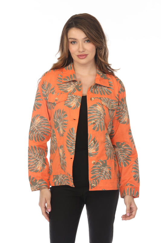 Orange Leaf 100% Cotton Jacket