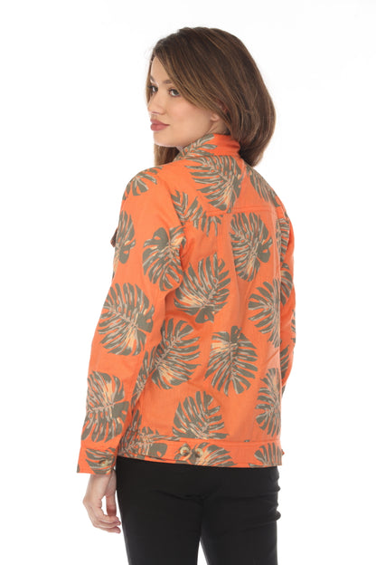 Orange Leaf 100% Cotton Jacket