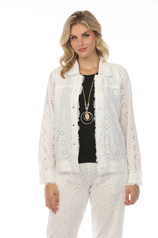 Textured & Fringed 100% Cotton Jacket