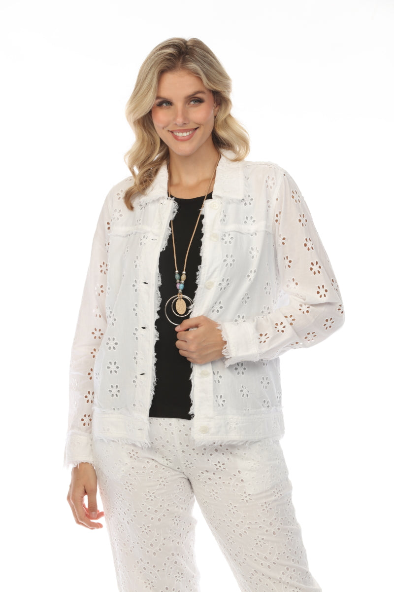 Textured & Fringed 100% Cotton Jacket