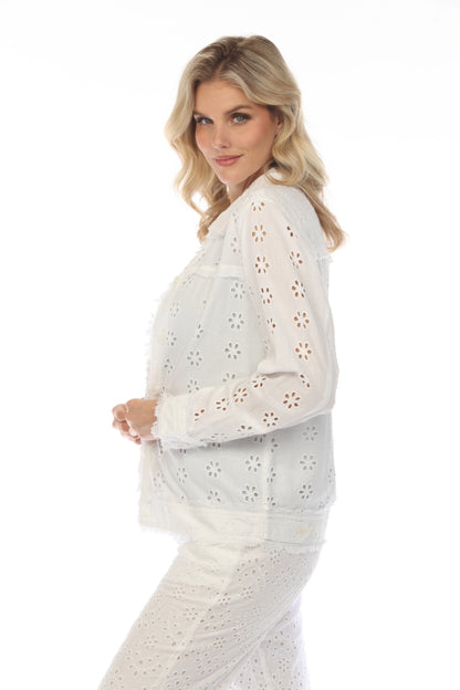 Textured & Fringed 100% Cotton Jacket