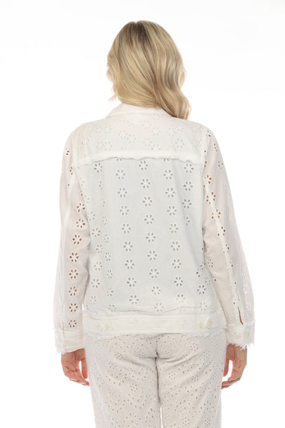 Textured & Fringed 100% Cotton Jacket
