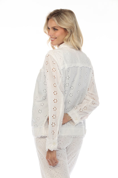 Textured & Fringed 100% Cotton Jacket