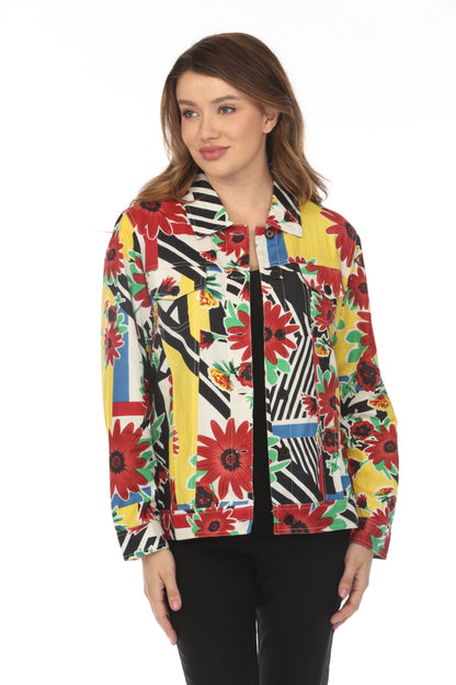 Black Multi 100% Cotton Jacket