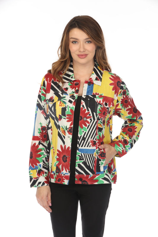 Black Multi 100% Cotton Jacket