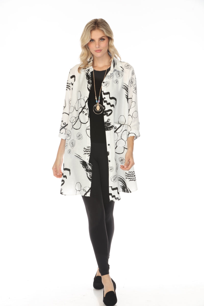 White and Black Abstract Light Jacket