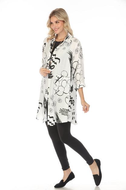 White and Black Abstract Light Jacket