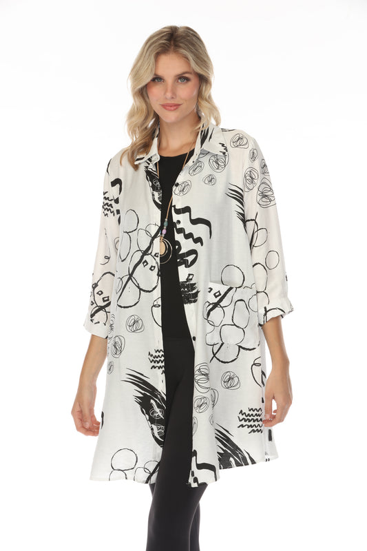 White and Black Abstract Light Jacket