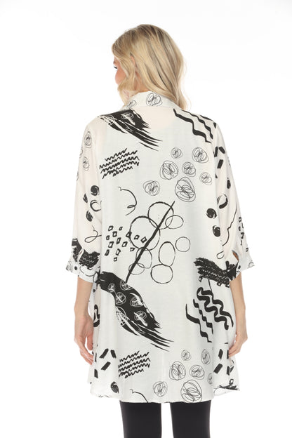 White and Black Abstract Light Jacket