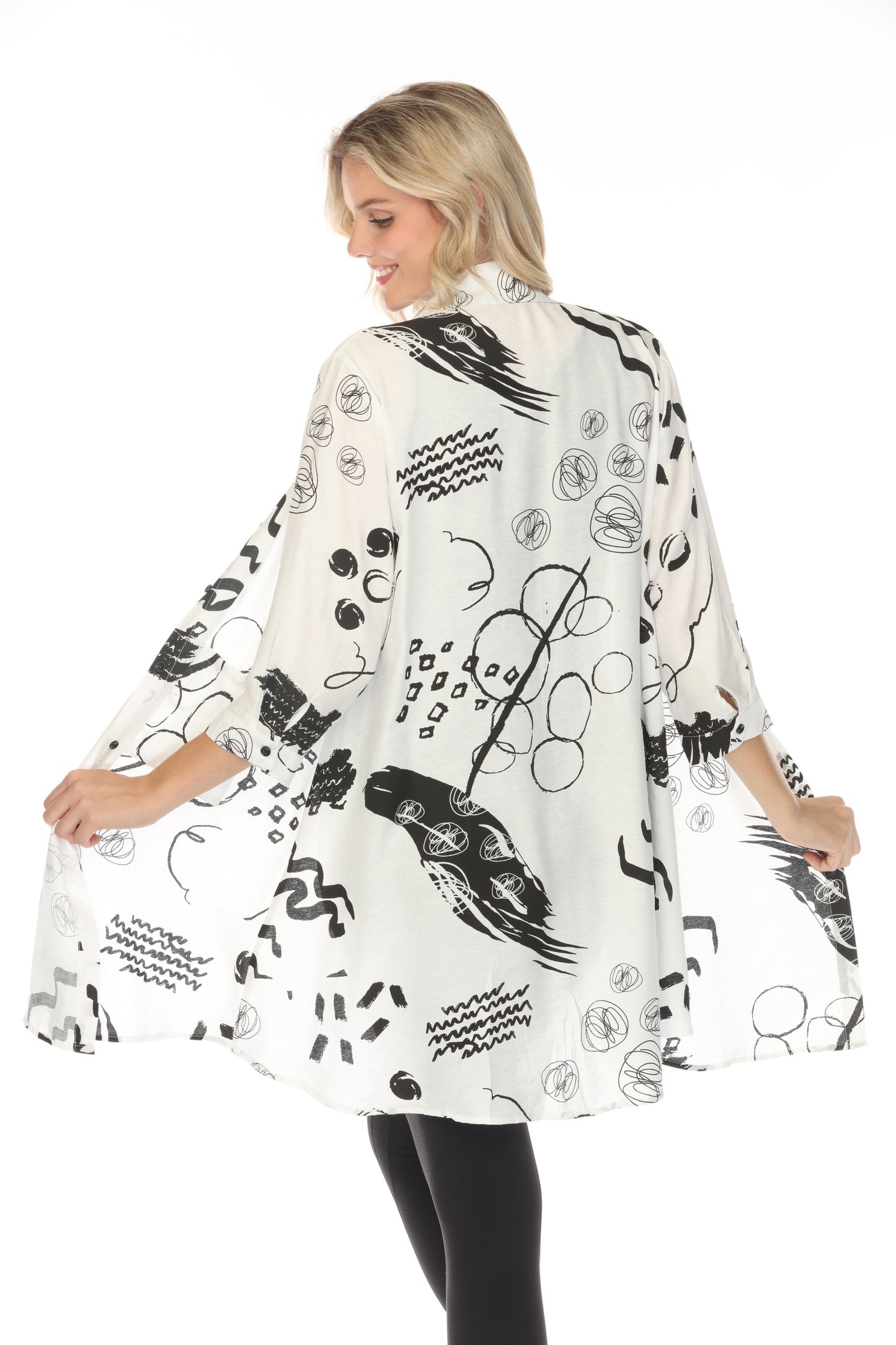 White and Black Abstract Light Jacket
