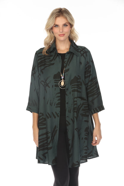 Dark Green Abstract Light Jacket