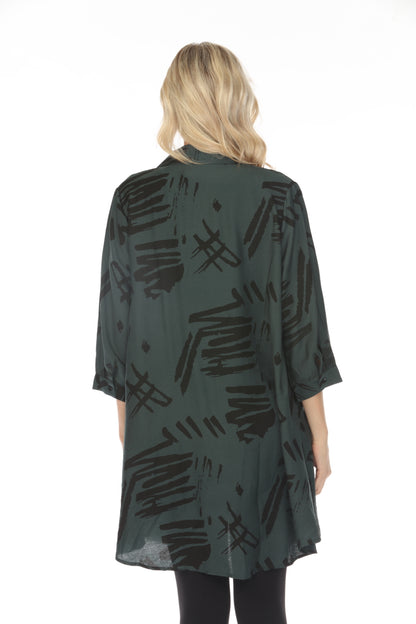 Dark Green Abstract Light Jacket