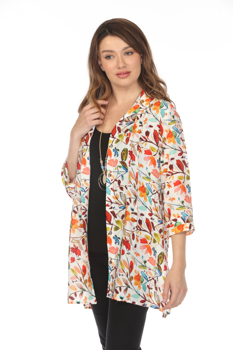 Multi Colour Nature Print Open Top/Shirt