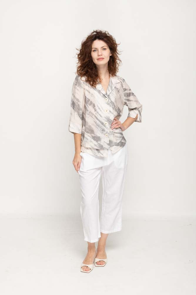 Cloud Wash Linen Blazer Shirt