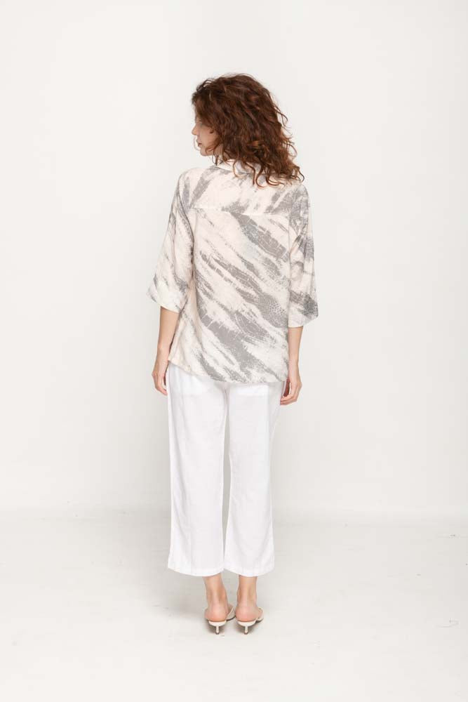 Cloud Wash Linen Blazer Shirt