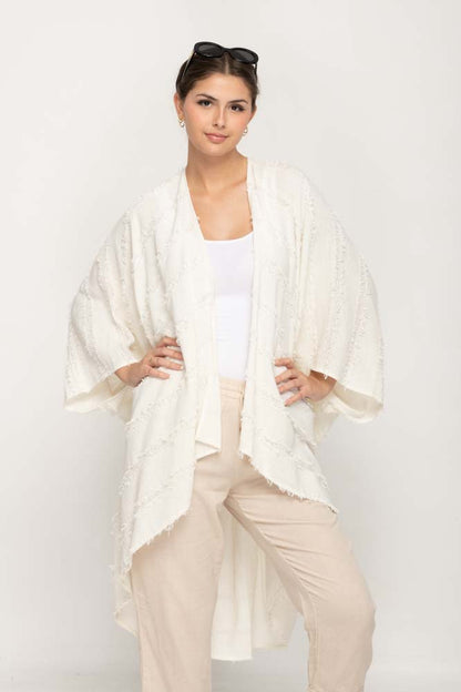 White Fringe Kimono