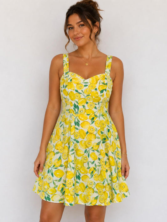 Lemon Grove Sleeveless Fit & Flare Mini Dress