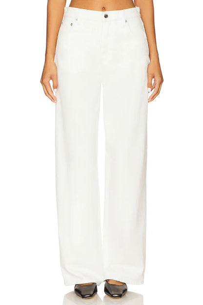 Beige Ivory Corduroy Pockets Pant