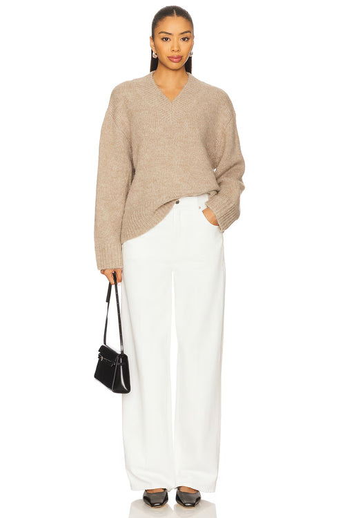 Beige Ivory Corduroy Pockets Pant