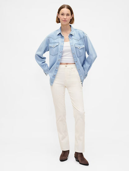 White Stretchable Pant With Pockets